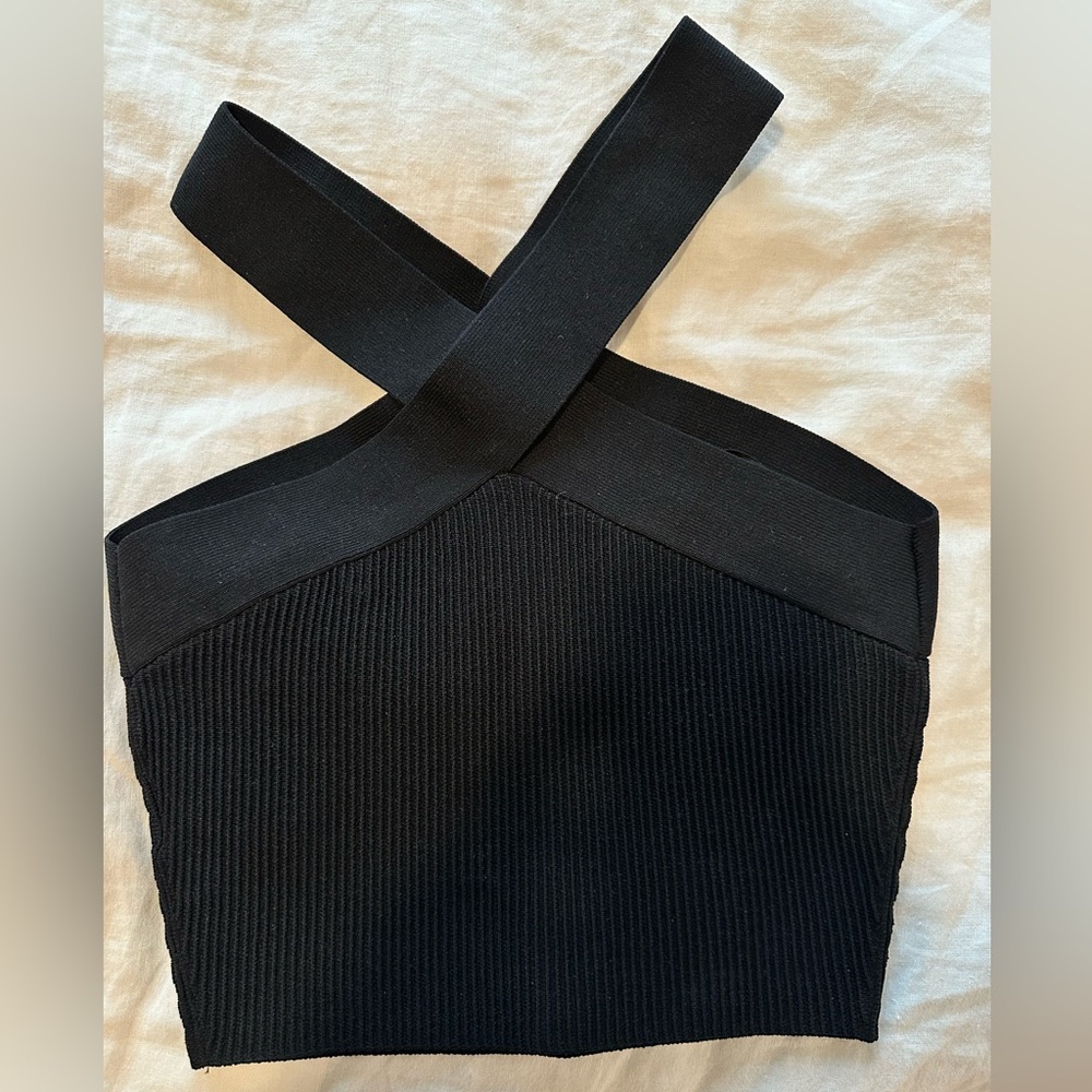Aritzia babaton Sculpt Knit Criss Cross Cropped Tank